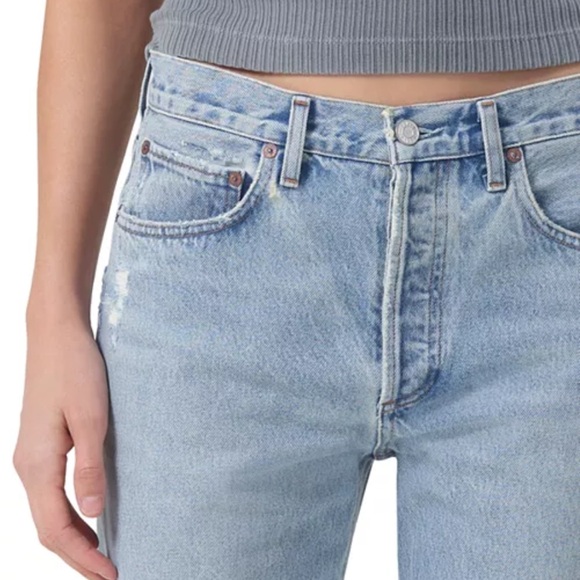 Agolde Parker Relaxed High Rise Straight Jeans in Swapmeet 30 - Picture 3 of 14
